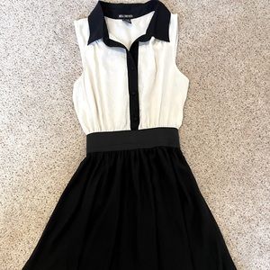 White and black dress size S